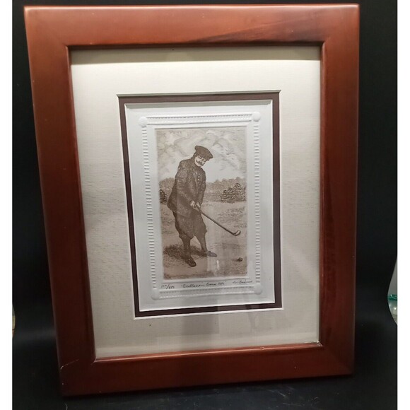 R.H. Badeau Etching "Gentleman's Game 1912" 102 Of 400 Limited Edition Framed - Picture 1 of 6
